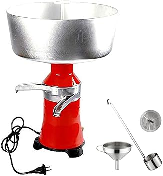 【中古】80L/H 電動クリーム遠心分離機、ステンレス製ミルク デグレグ マシン、ロング ハンドル カップ、漏斗、ヤギ用フィルター、スキム ミルク