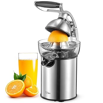 【中古】【未使用】QCen 電動シトラスジューサー絞り器 オレンジ、レモン、ライム用電動ジューサー ゴム製ハンドルと2つのサイズのコーン付き 液だれ防止注ぎ口 掃 27,281円