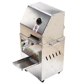 【中古】350W電動サトウキビ飲んだくれ、3ローラーヘビーデューティサトウキビプレス、毎時90KG/H最終生産物/2.3inフィード界面、高滋養分フルーツ押し付ける、