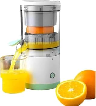 【中古】【未使用】YinFENG 電動シトラスジューサー レモン絞り器 ポータブル フルーツ絞り器 大容量 USB充電式 電動ジュース搾り機 柑橘系の果物の絞り器 操作簡単