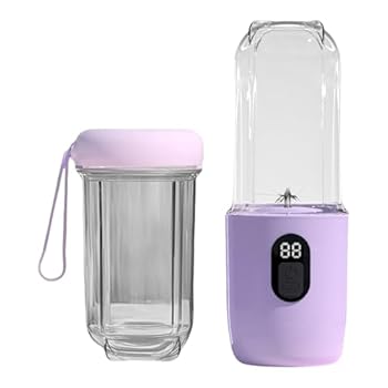 【中古】【未使用】500ml容量ブレンダー ポータブルUSB充電式ジューサー 高速モーターミキシングカップ付き プロテインシェイクとジュース用