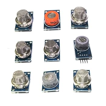 【中古】HUABAN 1パックの合計9枚 MQ-2 MQ-3 MQ-4 MQ-5 MQ-6 MQ-7 MQ-8 MQ-9 MQ-135ガスセンサーモジュールスターターキット|AJIMURA-SHOP