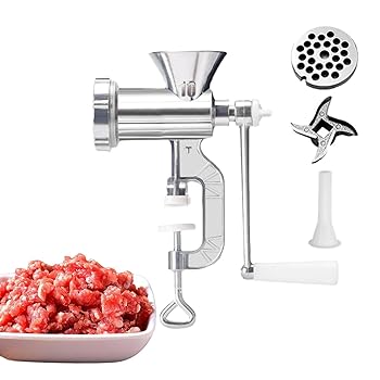 【中古】【未使用】Hachoir ? viande manuel - Coupe-viande, r?pe ? viande | Machine ? viande hach?e, hachoir ? viande avec conception d?tachable et base an画像