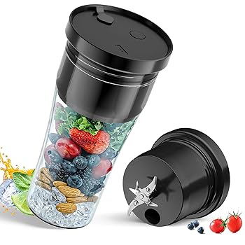 【中古】ポータブルブレンダー、18000rpm USB充電式コードレスブレンダー20オンス600ml、シェークジュース用クリーニングブラシブレンダーカップ付き、安