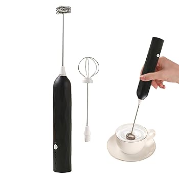 【中古】【未使用】ミルクフォーマー泡立て器、電動ミルク泡立て器 - コーヒー用電動泡立て器,キッチン強力ミルク泡立て器、ハンドヘルドドリンクミキサー、コーヒ