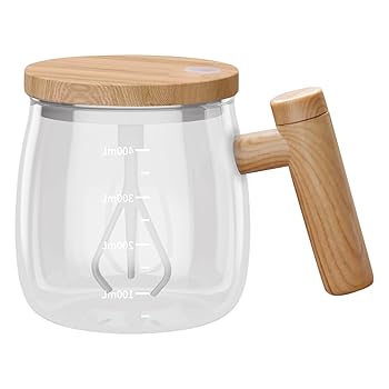 【中古】【未使用】高速攪拌カップ効率的な自己攪拌マグエレクトリックガラスカップ自動ミキシングガラス滑らかなブレンドに適しています