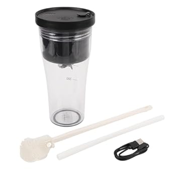 【中古】【未当て嵌める】ポータブルブレンダー20薬局衡オンス600ml USB申し受ける式IPX8ダブル歯車6金モール18000RPM 4000MAH揺りうごかす清涼飲料水用のクリーニングブラシブレンダーカッ 家電-その他