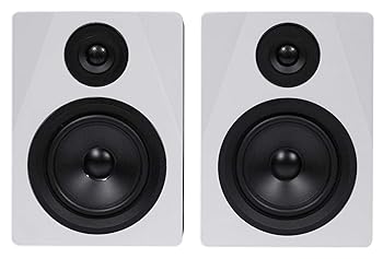【中古】Rockville APM5W 電源USBスタジオモニタースピーカーペア ホワイト 5.25インチ 2ウェイ 250W EQ MDFウッド RCA/XLR スタジオ/レコーディング/音