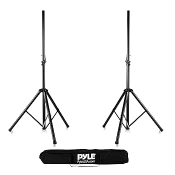 【中古】Pyle ユニバーサル デュアル PA DJ 三脚 2 スピーカースタンドキット 高さ調節可能 収納バッグ付き 高耐久 丈夫なスチール製 軽量 移動が簡単 安|AJIMURA-SHOP