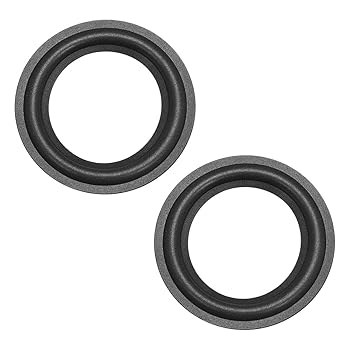 【中古】uxcell フォームエッジ 外径115mm ブラック P2フォーム サラウンドリング交換 スピーカー修理DIY 2個入り