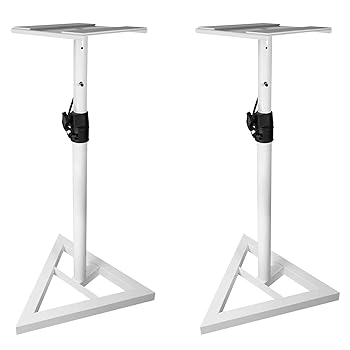 【中古】Rockville ペア スタジオ モニター スピーカー スタンド 高さ調節可能 ホワイト|AJIMURA-SHOP