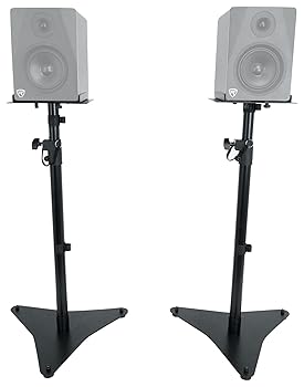 【中古】Rockville RVSM5 スタジオモニター本棚スピーカースタンド 高さ調節可能
