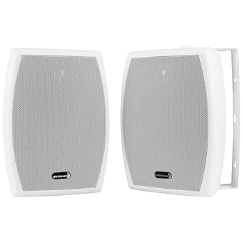 【中古】【未当て嵌める】Dayton Audio io655wt 6 ? 1 / 2 \" 2通い路70 Vインドア/アウトドアスピーカーペアホワイト"