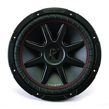 【中古】Kicker CompVR 12インチ(30cm)サブウーファー、DVC、4オーム、400W。