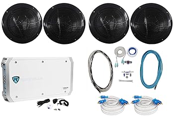 【中古】【未使用】( 4 )ロックビルrmc80b 8 " 1600 W Marineボートスピーカー+ 6-channelアンプ+ Ampキット｜AJIMURA-SHOP 106,363円
