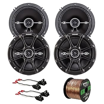 【中古】カースピーカーバンドルコンボ: Kicker 43DSC6504 6.5in 480ワット 2通い路 D続きもの ブラックカーステレオ同軸金棒引き + Metraスピーカー