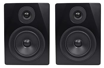 【中古】Rockville APM5B 電源USBスタジオモニタースピーカーペア ブラック 5.25インチ 2ウェイ 250W EQ MDFウッド RCA/XLR スタジオ/レコーディング/音
