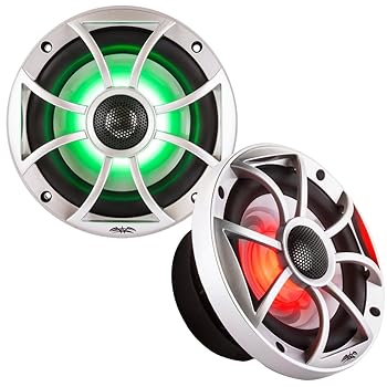 【中古】【未使用】Wet Sounds XS シリーズ シルバーグリル 6.5インチスピーカー RGB LED付き各 60ワットRMS。｜AJIMURA-SHOP