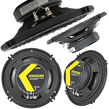 【中古】【未当て嵌める】KICKER CS続きもの CSC65 6.5in カーオーディオスピーカー ウー毛革付き添い人 (2組)