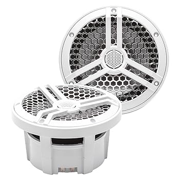 【中古】Skar Audio SK65M 6.5in 2通い路 マリンフルレンジ 320ワット 同軸金棒引き ありの実 (白いこと)