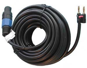 【中古】Audio2000'S ADC283P/10 14 AWG、50フィート バナナからスピコン (M、2ピン) プロフェッショナルスピーカーケーブル