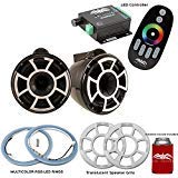 【中古】Wet Sounds REV10B-X Xマウントタワースピーカー RGB LEDスピーカーリング 半透明グリル LEDミュージックコントローラー付き