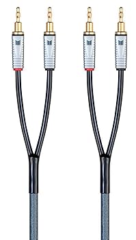 【中古】Monolith マルチストランドコンダクタースピーカーワイヤー - 10フィート - ペア PE 絶縁 14AWG 無酸素銅 金メッキバナナプラグコネクター