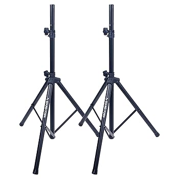 【中古】Sound Town ユニバーサル三脚スピーカースタンド 2個パック 高さ調節可能 41.5インチから82インチ 35mm互換インサート ロックノブとシャフトピン