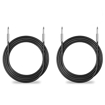 【中古】【未使用】Dekomusic スピーカーケーブル 10フィート 1/4インチから1/4インチ 12AWGパッチコード 1/4オスインチ DJ/PAオーディオスピーカーケーブル 12ゲー