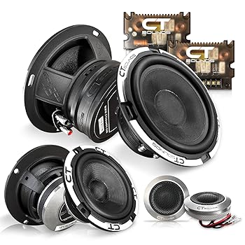 【中古】CT Sounds Meso 6.5インチ 500ワット 3ウェイプレミアムコンポーネントカースピーカーセット
