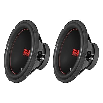 【中古】Boss Chaos Exxtreme 10インチ 1000W デュアルボイスコイル 4オーム カーオーディオサブウーファー (2パック)