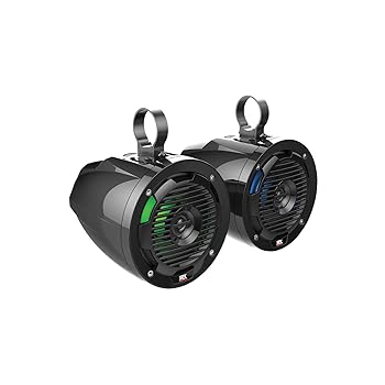 【中古】【未使用】MTX MUD65PL マッドシリーズ 6.5インチ 50ワット RMS ハンドルバーケージマウント 耐候性 同軸 オートバイ ATV UTV スピーカーペア RGB LEDライ