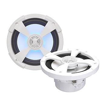 【中古】Powerbass XL-62M 6.5in マリングレードスピーカー RGBともし火付き添い人 TV・オーディオ・カメラ-スピーカー