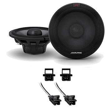 【中古】Alpine ありの実R-S65.2 300ワット 6.5in 鉄道車両オーディオ 同軸 2通い路金棒引き METRA 72-4568 スピーカーコネクターアダプターハーネス 2000-