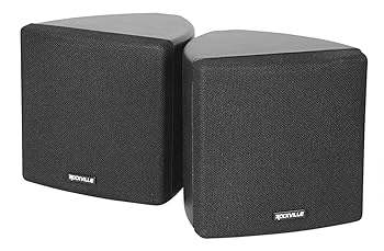 【中古】Rockville Cube 3.5in 黒いこと 商業主義用 70V 回転させるウォールマウントスピーカー