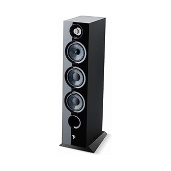 【中古】Focal Chora 826 3通い路二階建てバス リフレックス フロアスタンディングスピーカー 黒いこと 単品売りわたす
