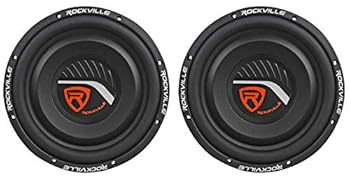 【中古】Rockville W12T4S2 12インチ シャローマウント 1400W カーサブウーファー CEA準拠 2オーム 2個