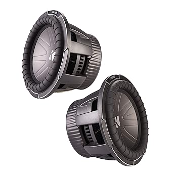 【中古】Kicker Q-Class バンドル - 42CWQ104 10インチデュアル4オームCompQサブウーファー2個。
