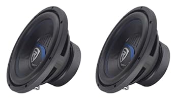 【中古】(2) Rockville K5 W10K5S4 10インチ 1200ワット 4オーム カーオーディオサブウーファー CEA定格サブウーファー