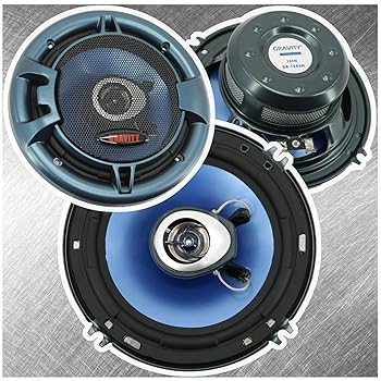 【中古】Gravity 2X GR-1686H 6.5インチ 2ウェイ 230ワット ピークパワーハンドリング 同軸カーオーディオスピーカー CEA定格インジェクションコーンウー
