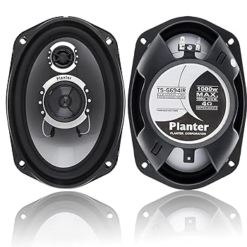 【中古】カーオーディオコンポーネント サブウーファー 同軸スピーカー 1000W 最大6インチ X 9インチ ボート 車 ヨット RV アウトドア用 (1ペア)