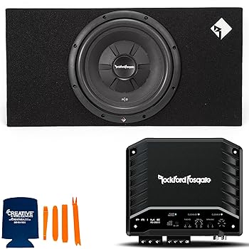 【中古】Rockford Fosgate R2S-1X12 12インチ ロードエンクロージャ 250ワット Rms R2-250X1アンプ 150x1 @ 4オーム 250x1 2オーム