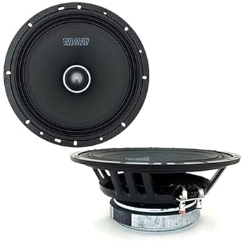 【中古】【未当て嵌める】Sundown Audio LCMR-8 ミッドレンジ 8 インチ 100W RMS 4オーム金棒引き 西洋ナシ LCMR-8 スピーカー-TV・オーディオ・カメラ-オーディオ
