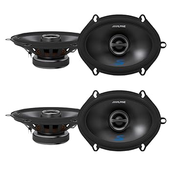 【中古】Alpine S-S57 S続きもの 5X7in 同軸 2通い路 230ワット 鉄道車両金棒引き 2個容器に並べる