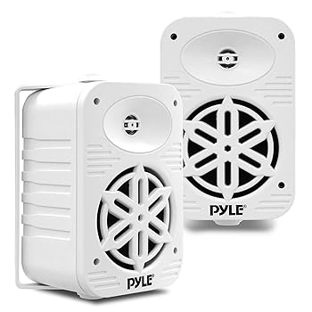 【中古】【未使用】PyleUsa 屋内屋外スピーカー ペア - 500ワット デュアル防水 5.25インチ 2ウェイフルレンジスピーカーシステム 1/2インチ高コンプライアンスポリ