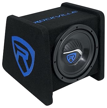 【中古】Rockville RV8P 8インチ 400w カーオーディオサブウーファー 通気サブエンクロージャボックス入り - 4オーム ブラック 34,077円