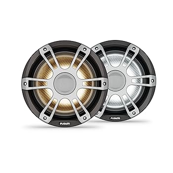 【中古】【未使用】Garmin Fusion?シグネチャーシリーズ3iマリン同軸スピーカー、8.8インチ 330ワット CRGBW 同軸スポーツグレーマリンスピーカー(ペア)