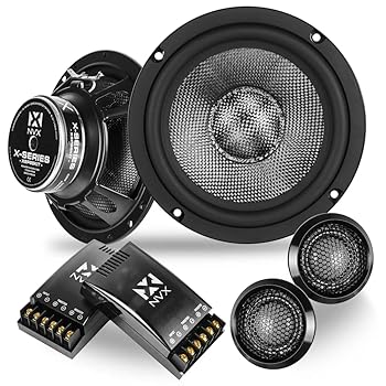 【中古】NVX XSP65KIT まっ盛り600W (200W RMS) 6.5in X続きもの 2ウェイコンポーネントスピーカーシステム カーボンファイバーコーン 25粍シルクドー