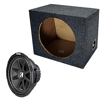 【中古】【未使用】KICKER 43C124-N バンドル シングル12インチ サブボックス 密閉 リアファイア サブウーファー エンクロージャー C12 Comp 300ワット ピーク|AJIMURA-SHOP