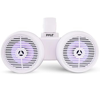 【中古】Pyle デュアル防水オフロードスピーカー - 6.5インチ 200W 2ウェイマリンウェイクボードタワーサウンドシステム LEDライト付き フルレンジ屋外ス|AJIMURA-SHOP